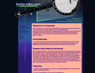 banjo-tabs.com screenshot