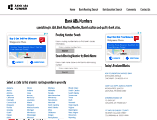 bankabanumbers.com screenshot