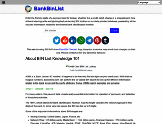 bankbinlist.com screenshot