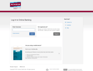banking.achievacu.com screenshot