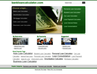 bankloancalculator.com screenshot
