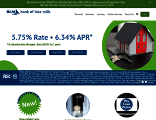 bankoflakemills.com screenshot