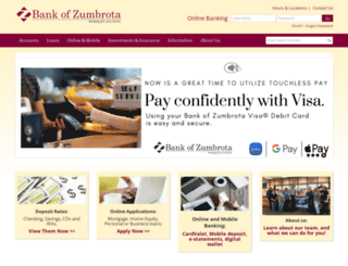 bankofzumbrota.com screenshot