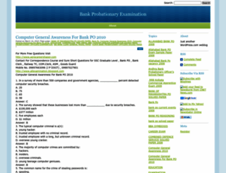 bankprobationaryexamination.wordpress.com screenshot
