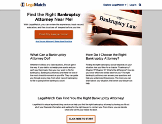 bankruptcyattorneys.legalmatch.com screenshot
