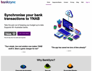 banksyncforynab.com screenshot