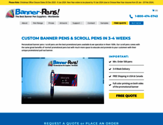 banner-pens.com screenshot
