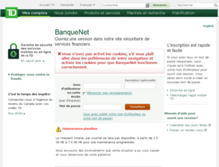 banquenet.td.com screenshot