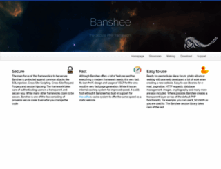 banshee-php.org screenshot