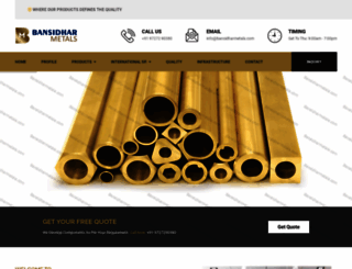 bansidharmetals.com screenshot
