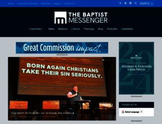 baptistmessenger.com screenshot