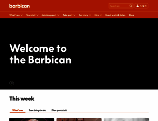 barbican.org.uk screenshot