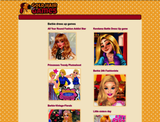barbie-dressup.goldhairgames.com screenshot