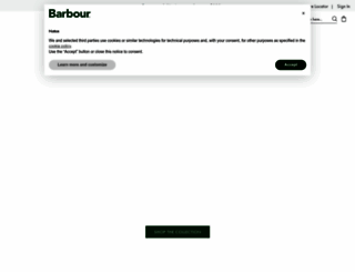 barbour.com screenshot