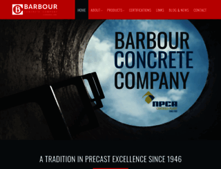 barbourconcrete.com screenshot