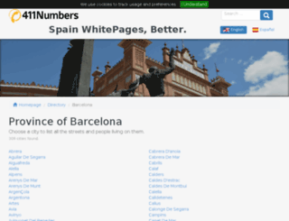 barcelona.411numbers.es screenshot
