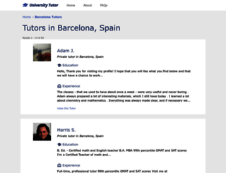 barcelona.universitytutor.com screenshot