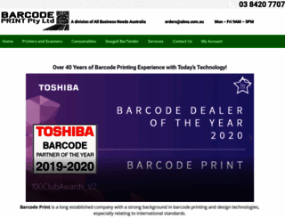 barcodeprint.com.au screenshot