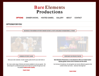bare-elementsproductions.com.au screenshot