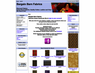bargainbarnfabrics.com screenshot