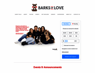 barksoflove.org screenshot