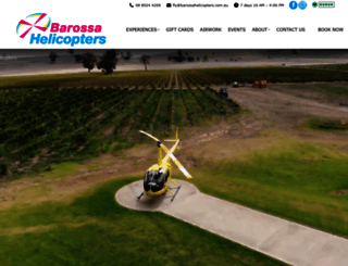 barossahelicopters.com.au screenshot