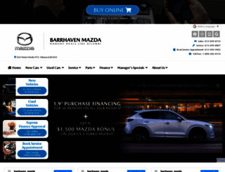 barrhavenmazda.com screenshot