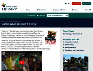 barriedragonboatfestival.ca screenshot