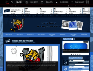 barrieminorhockey.net screenshot