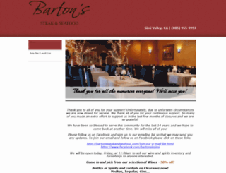 bartonssteakandseafood.com screenshot