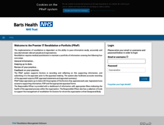 bartsandthelondon.clinicalappraisal.co.uk screenshot