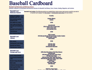 baseballcardboard.com screenshot