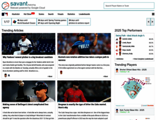 baseballsavant.com screenshot