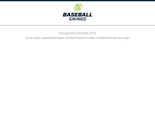 baseballsavings.com screenshot