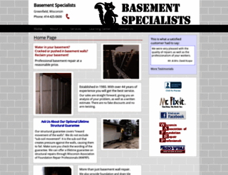 basementspecialists.net screenshot