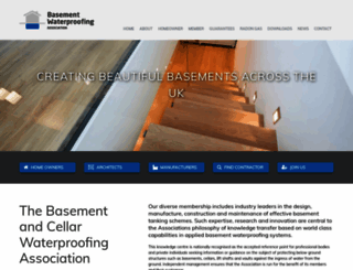 basementwaterproofingassociation.org screenshot