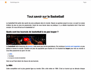 basketleague.be screenshot