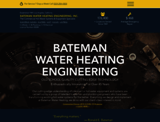 batemanwaterheating.com screenshot