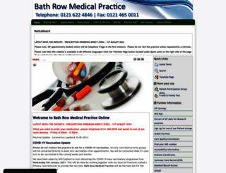 bathrowmedicalpractice.co.uk screenshot