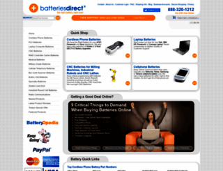 batteriesdirect.com screenshot
