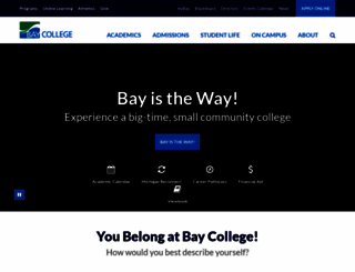 baycollege.edu screenshot