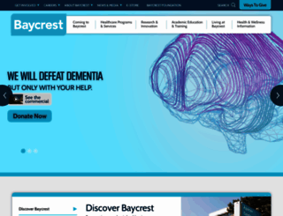 baycrest.org screenshot