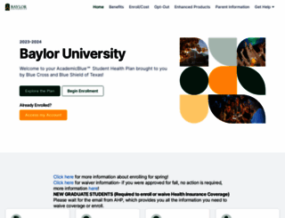 baylor.myahpcare.com screenshot