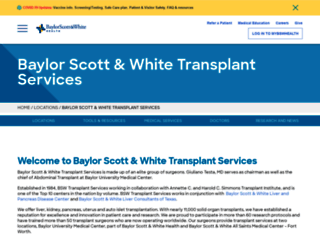 baylortransplant.com screenshot