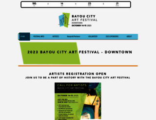 bayoucityartfestival.com screenshot
