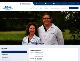 bayoucitysurgical.com screenshot