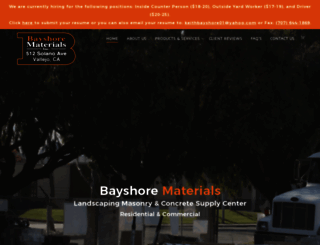 bayshorematerialsinc.com screenshot