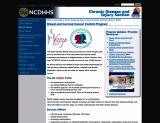 Access Bcccp.ncdhhs.gov. NC DPH: Breast And Cervical Cancer Control Program