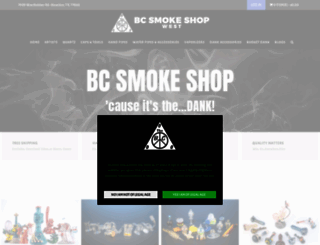 bcsmokeshop.com screenshot