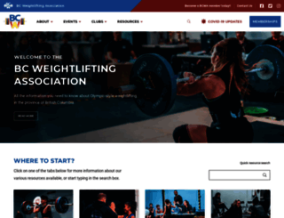 bcweightlifting.ca screenshot